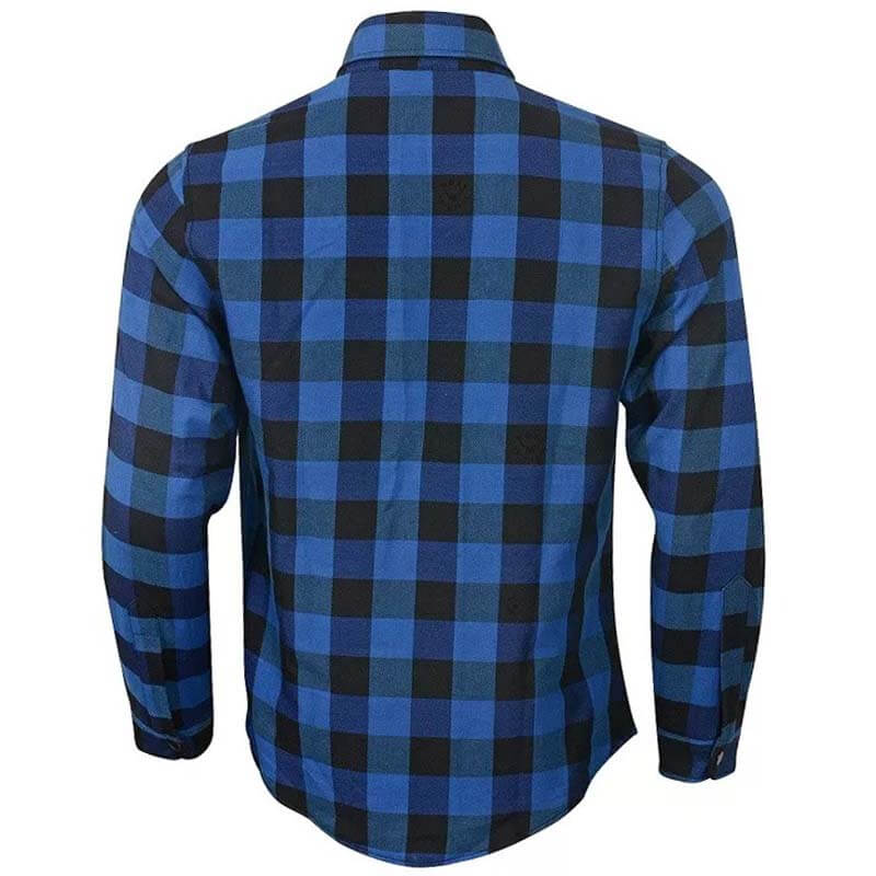 Men's DuPont™ Kevlar® Lined CE Armored Motorcycle Flannel Shirt