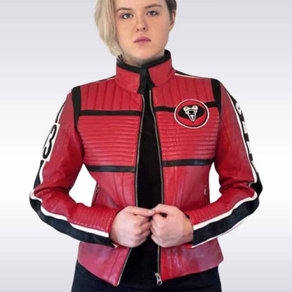 Kobra Kid Red Leather Jacket Women - MCR Killjoys Cosplay