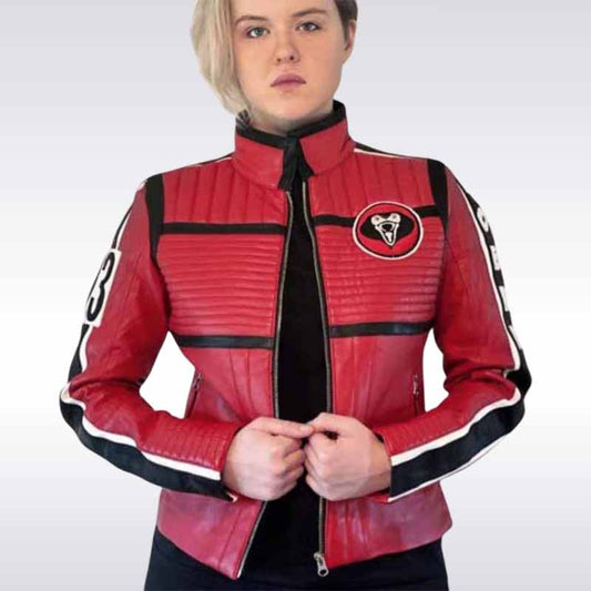Kobra Kid Red Leather Jacket Women - MCR Killjoys Cosplay