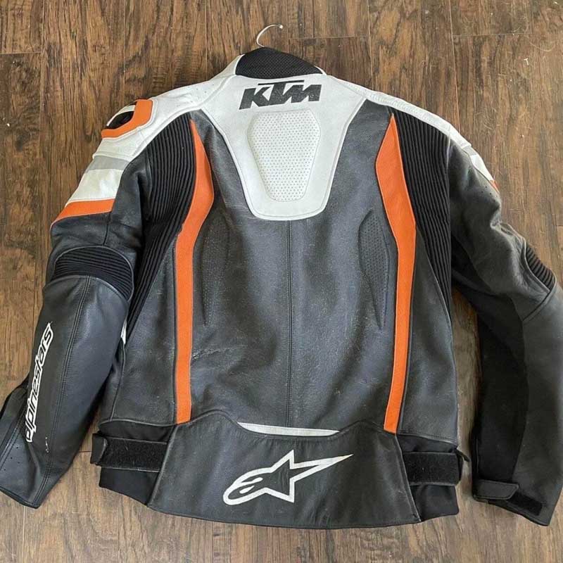 KTM Cowhide Motorcycle Racing Jacket with CE Protective Armor | Jackets Kingdom