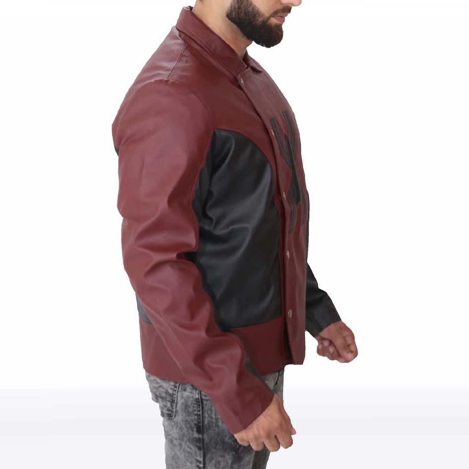 Last Stand Spider Man Red & Black Leather Biker Jacket