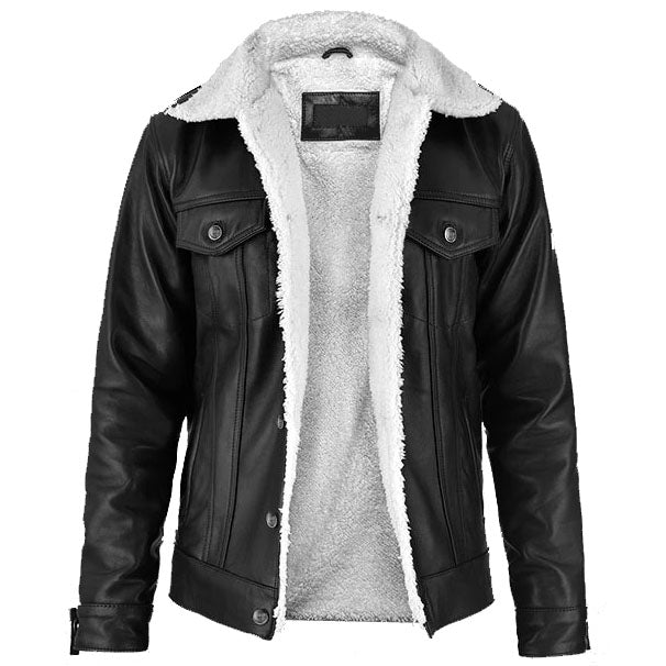 Leather Sherpa Jacket