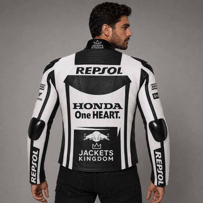 Marc Marquez Repsol Honda MotoGP winter racing jacket with CE armor