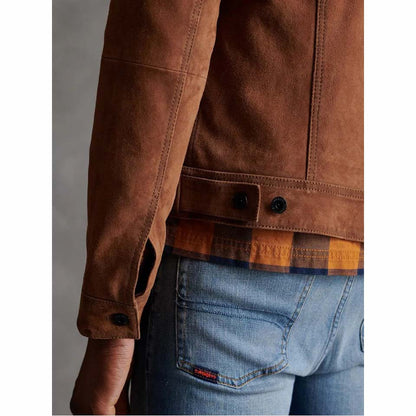 men suede leather jacket