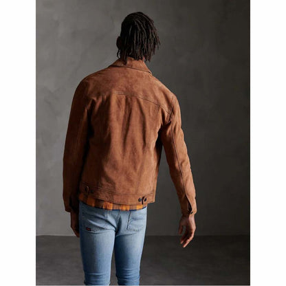 men tawny brown jacket