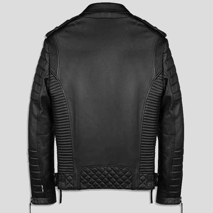 Men Vintage Biker Leather Motorcycle Jacket - Classic and Timeless