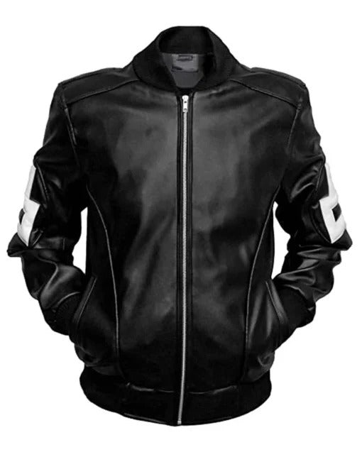 Men’s 8 Ball Bomber Leather Jacket
