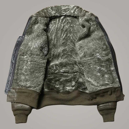 Men's B3 RAF Green Aviator Leather Jacket