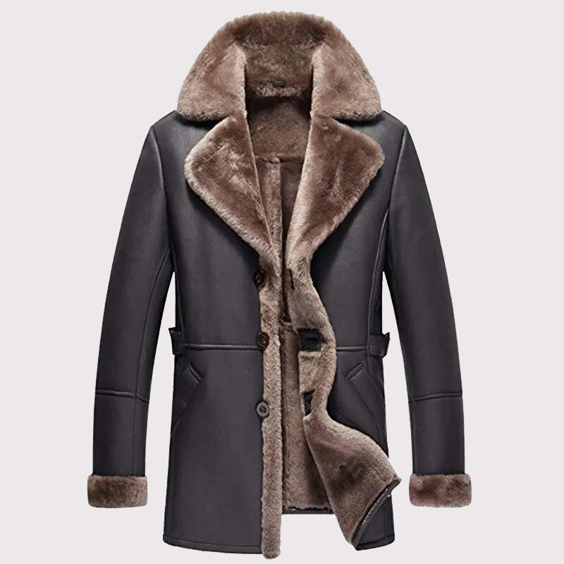 Men's B3 Shearling Aviator Jacket - Stylish Sheepskin Fur Coat