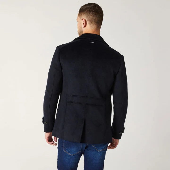 Men's Black Fleece Navy Peacoat