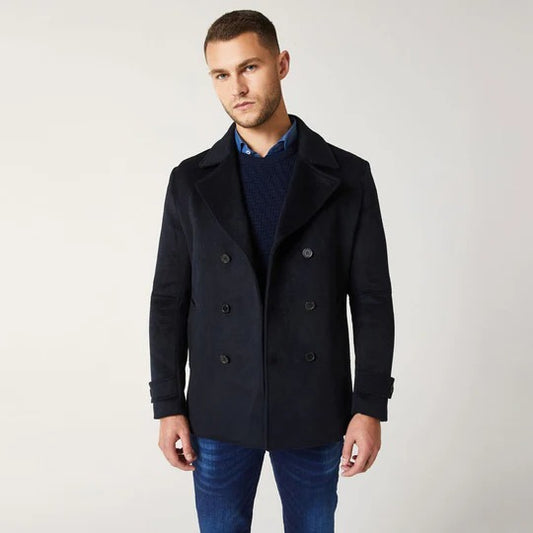 Men's Black Fleece Navy Peacoat