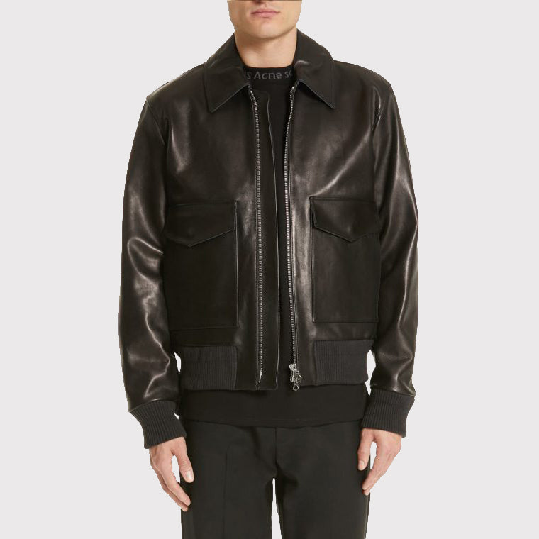 Men's Black Lambskin Leather Jacket