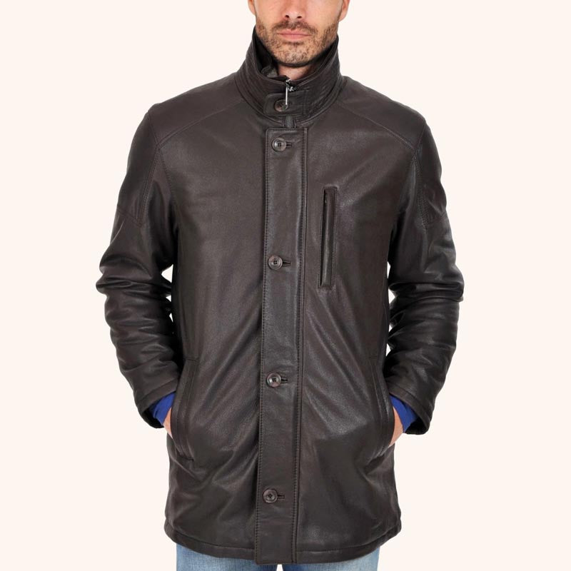 New Genuine Men’s Black Leather Sport Coat - Jackets Kingdom