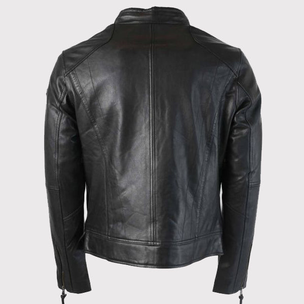 Men's Black Quilted Leather Perfecto Jacket