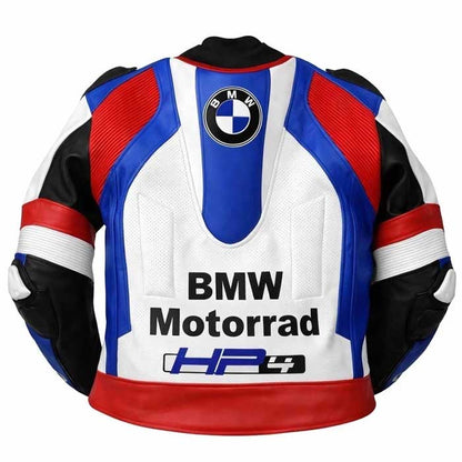 Mens BMW Racing Leather Motorcycle Jacket