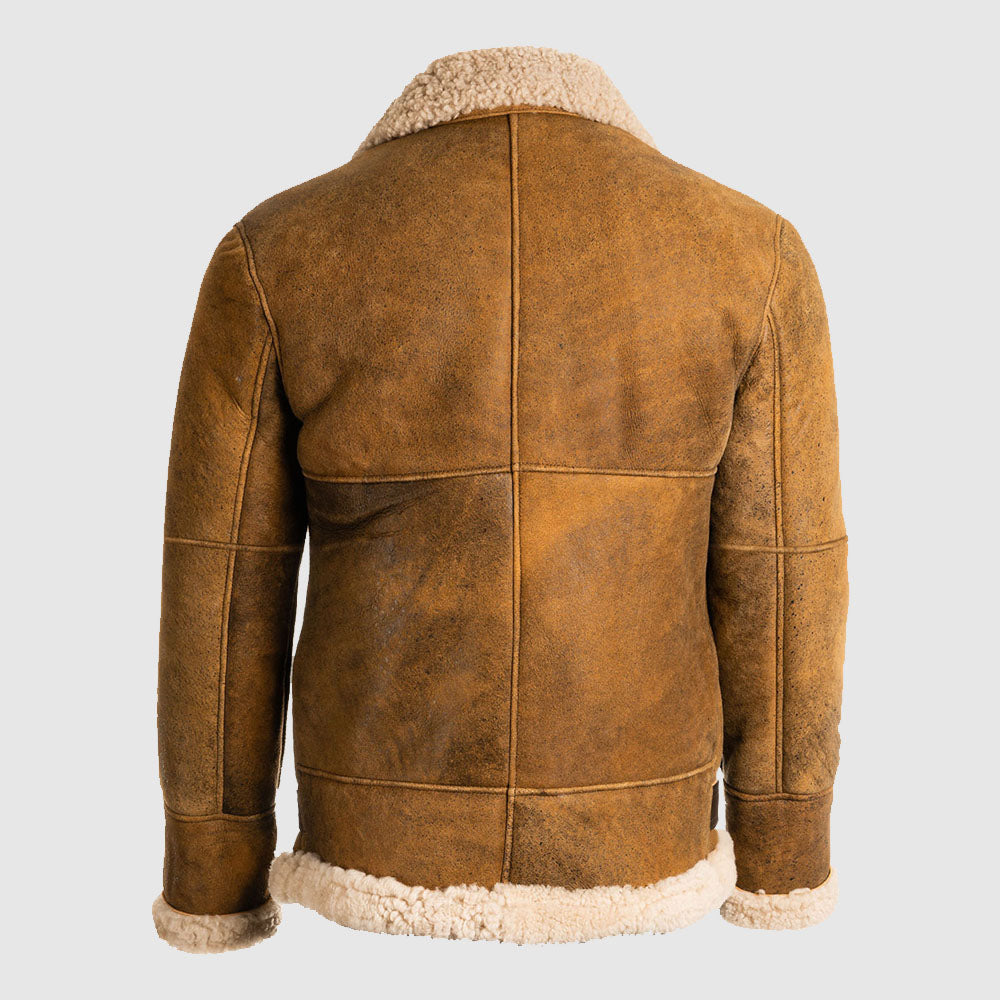 Men's Brown B3 Shearling Leather Jacket
