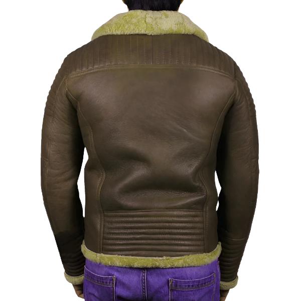 Men's Brown Sheepskin Flying Jacket