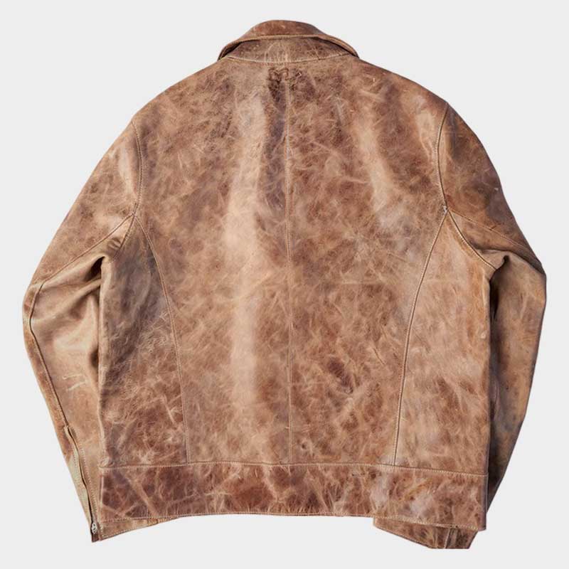 Premium horsehide leather jacket featuring hand-cut design and rare YKK metal zipper from Japan