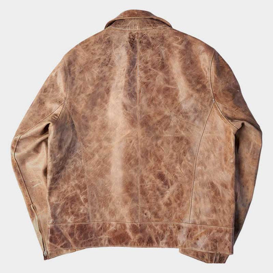 Premium horsehide leather jacket featuring hand-cut design and rare YKK metal zipper from Japan