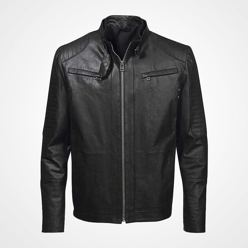 Men's Classic Black Leather Jacket