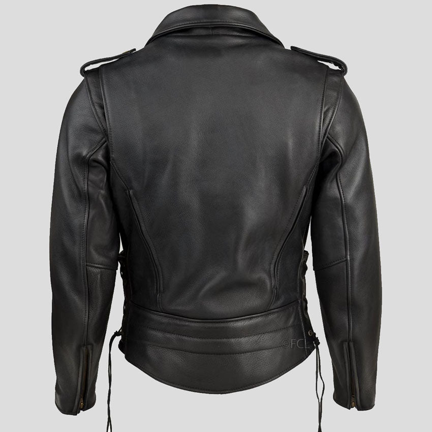 Men's Black Classic Motorcycle Riding Jacket