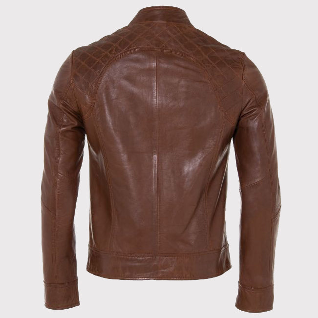 Fashion Leather Jacket Brown