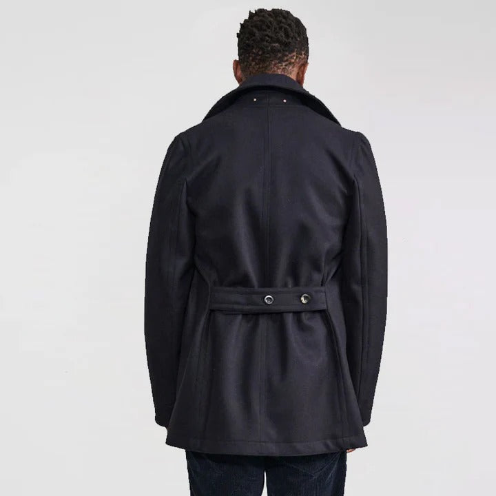 Men's Dark Navy Fleece Peacoat