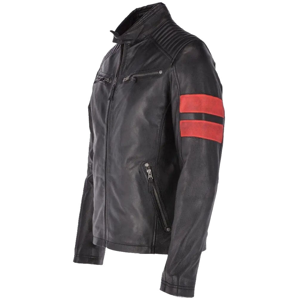 Men's Fashion Black Biker Leather Jacket