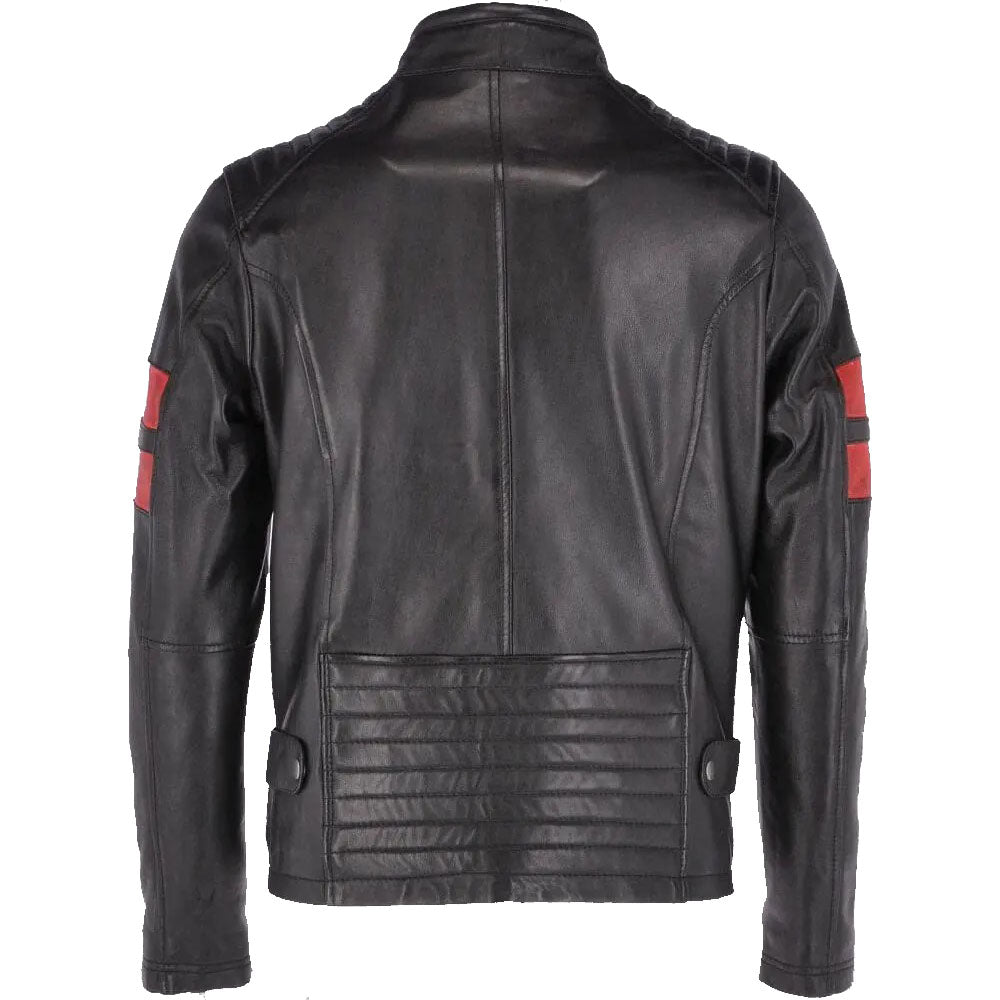 Men's Fashion Black Biker Leather Jacket