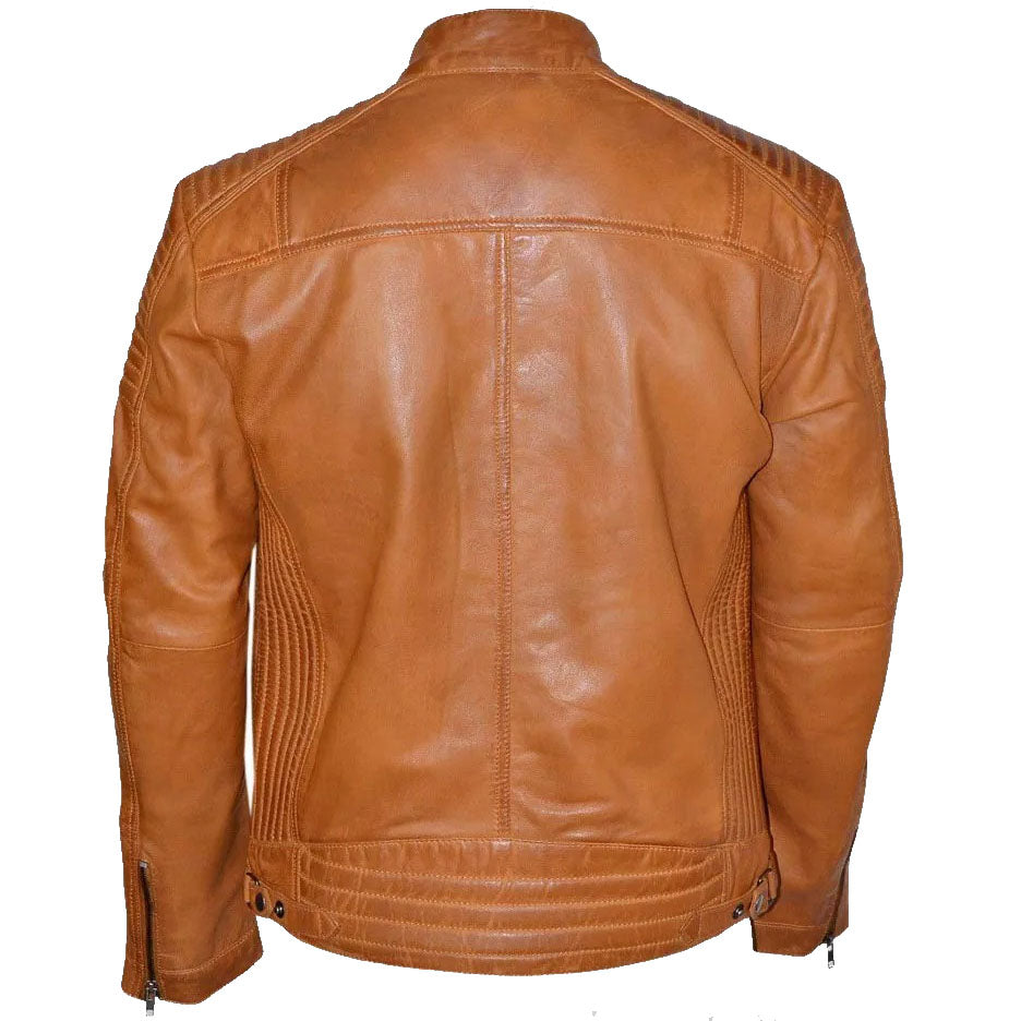 Men's Fashion Real Lambskin Leather Jacket