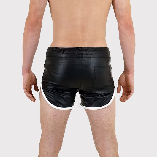 Men's Genuine Leather Gym and Beach Shorts