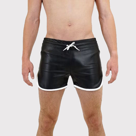 Men's Genuine Leather Gym and Beach Shorts