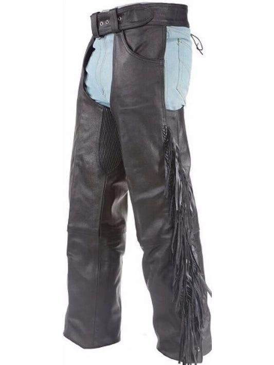 Leather Motorcycle Riding Chaps