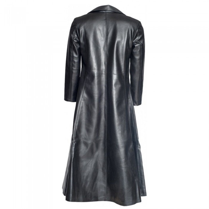 Men's Gothic Steampunk PVC Leather Coat