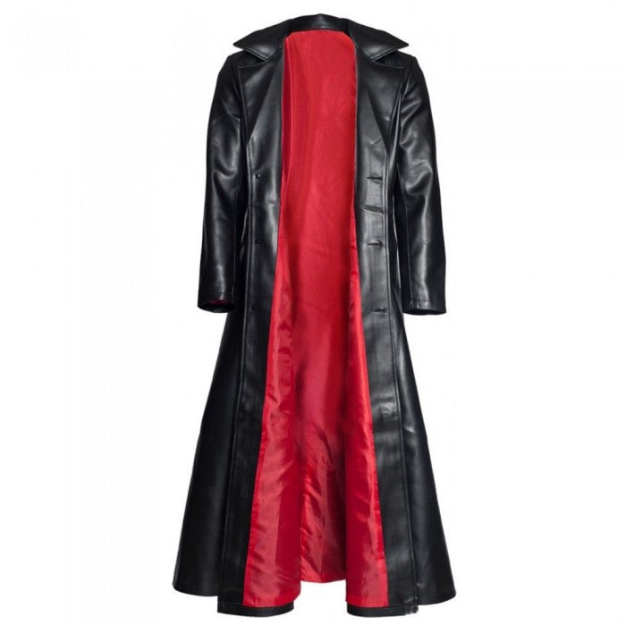 Men's Gothic Steampunk PVC Leather Coat