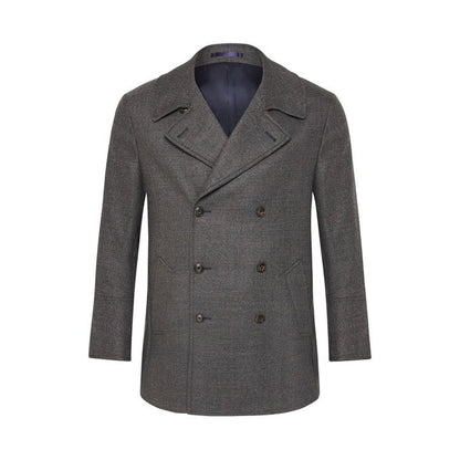 mens grey peacoat