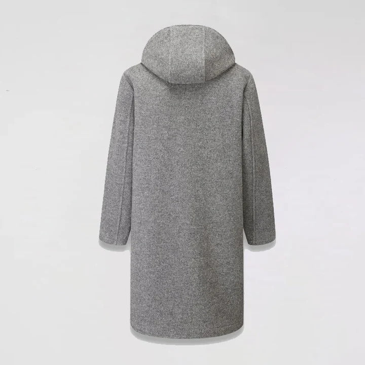 Men's Grey Fleece Peacoat