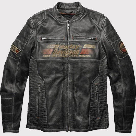 Men's Harley Davidson Classic Motorcycle Leather Jacket