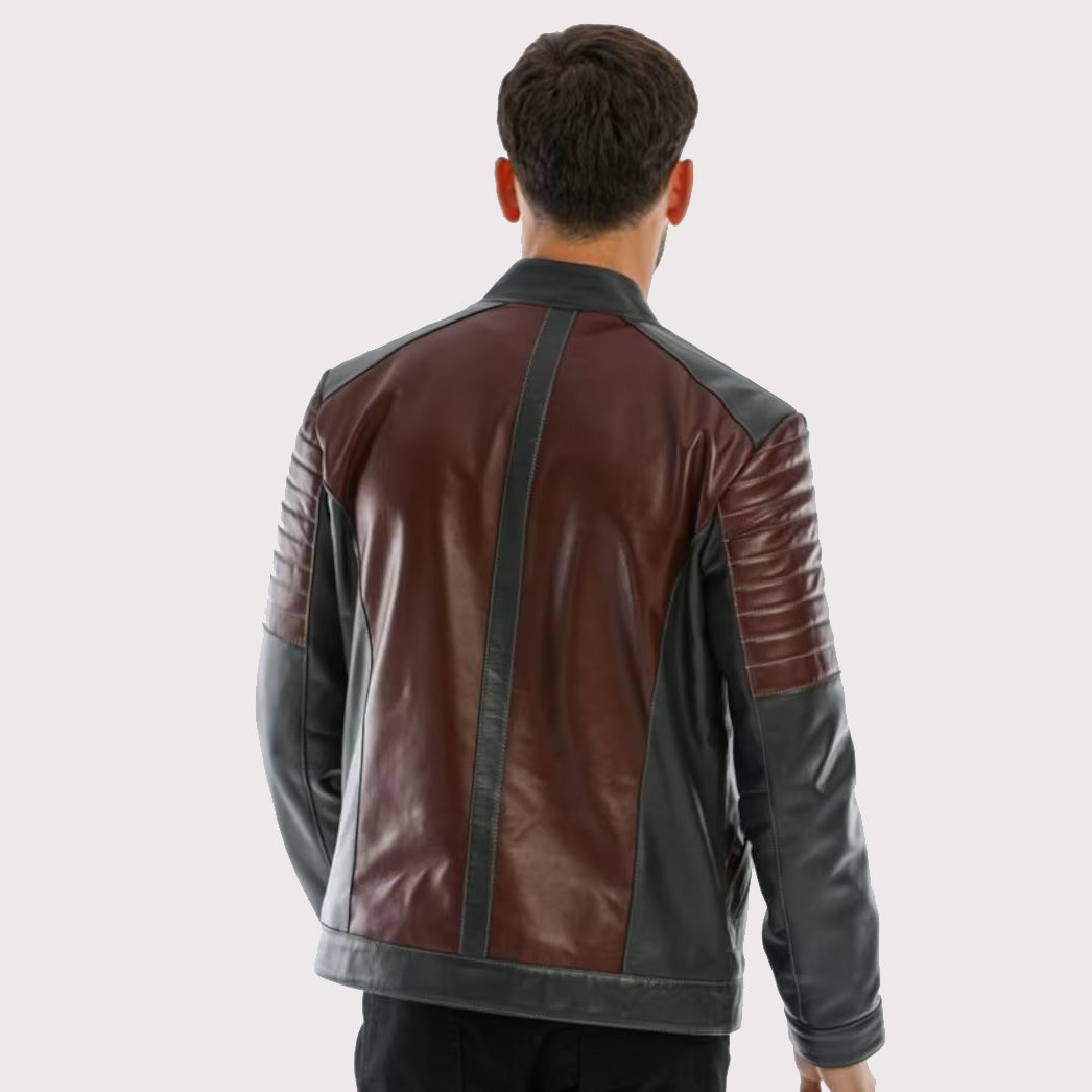 Men's Lamb Leather Winter Biker Jacket