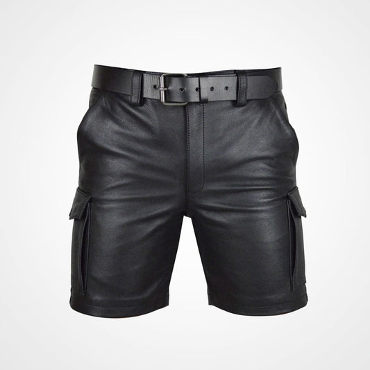 Men's Classic Leather Cargo Shorts