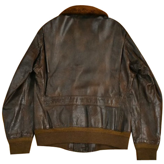 Men's Leather G-1 Style Vintage Bomber Jacket