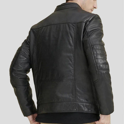 Men's Moto Biker Leather Jacket