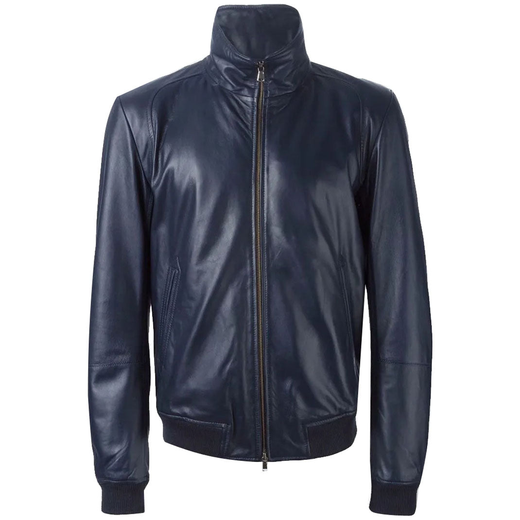 Men's New Original Designer Bomber Style Leather Jacket