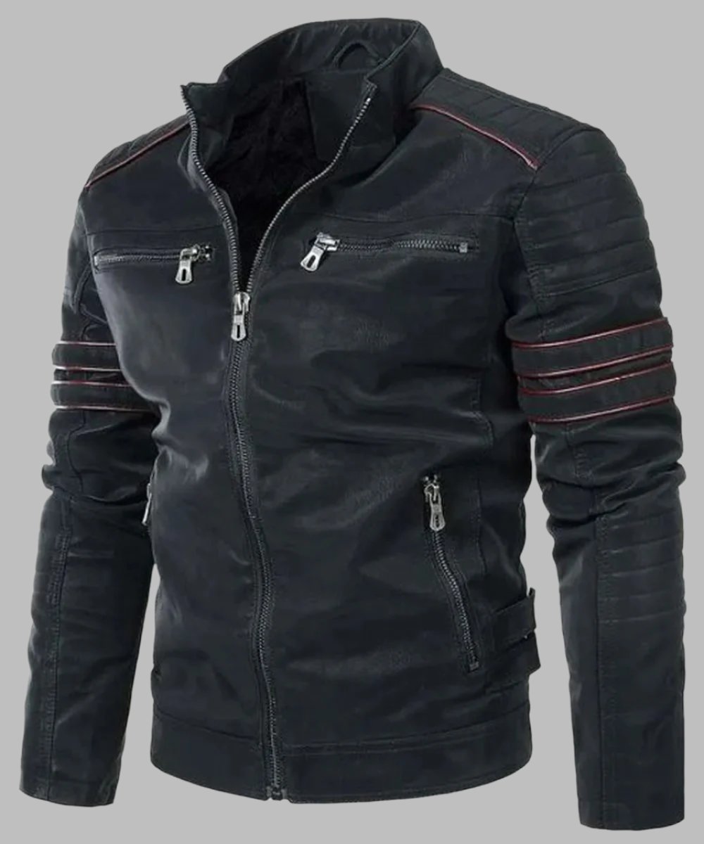 Men’s Pegasus Biker Leather Jacket - Motorcycle Leather Jacket