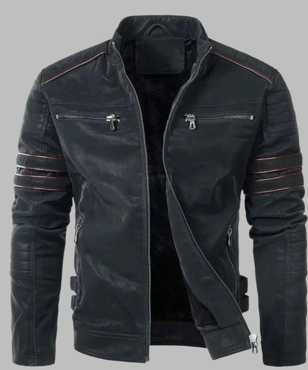 Men’s Pegasus Biker Leather Jacket - Motorcycle Leather Jacket