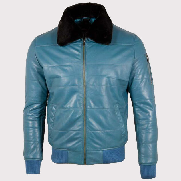 Men's Real Leather Pilot Aviator Jacket - Stylish Aviation Look!