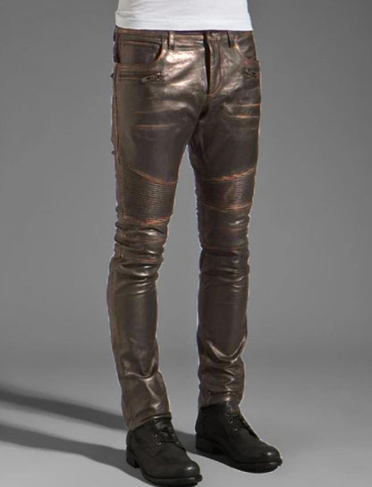 Men's Dark Brown Rogue Leather Pants