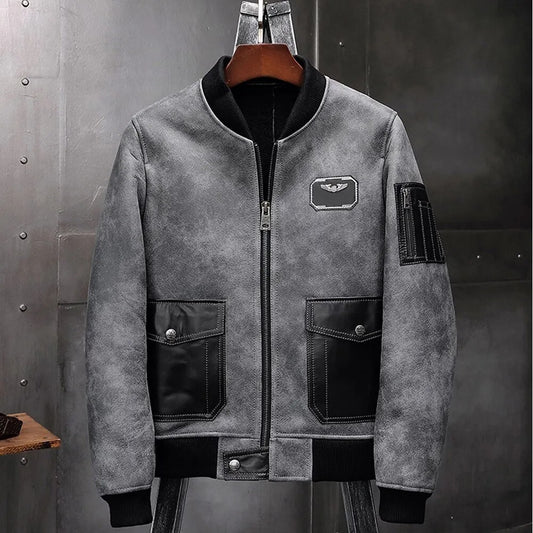 Sheepskin Shearling Motorcycle Jacket