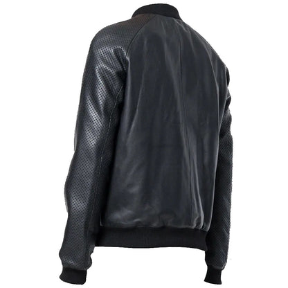 Men's Studded Bomber Designer Leather Jacket