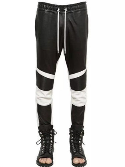 Men's Stylish Slim Fit Lambskin Leather Biker Pants